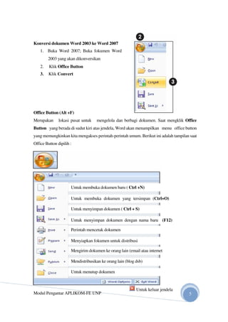 Modul word2007 Komputer Terapan PDF Modul word2007 Komputer Terapan PDF