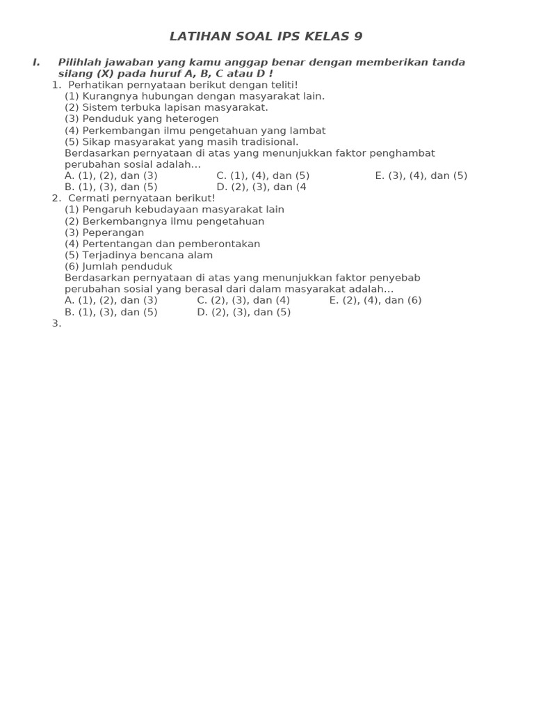 5 Contoh Soal Essay IPS Kelas 9 Semester 2 Beserta Kunci Jawaban Wajib Tahu Agar Nilai Naik
