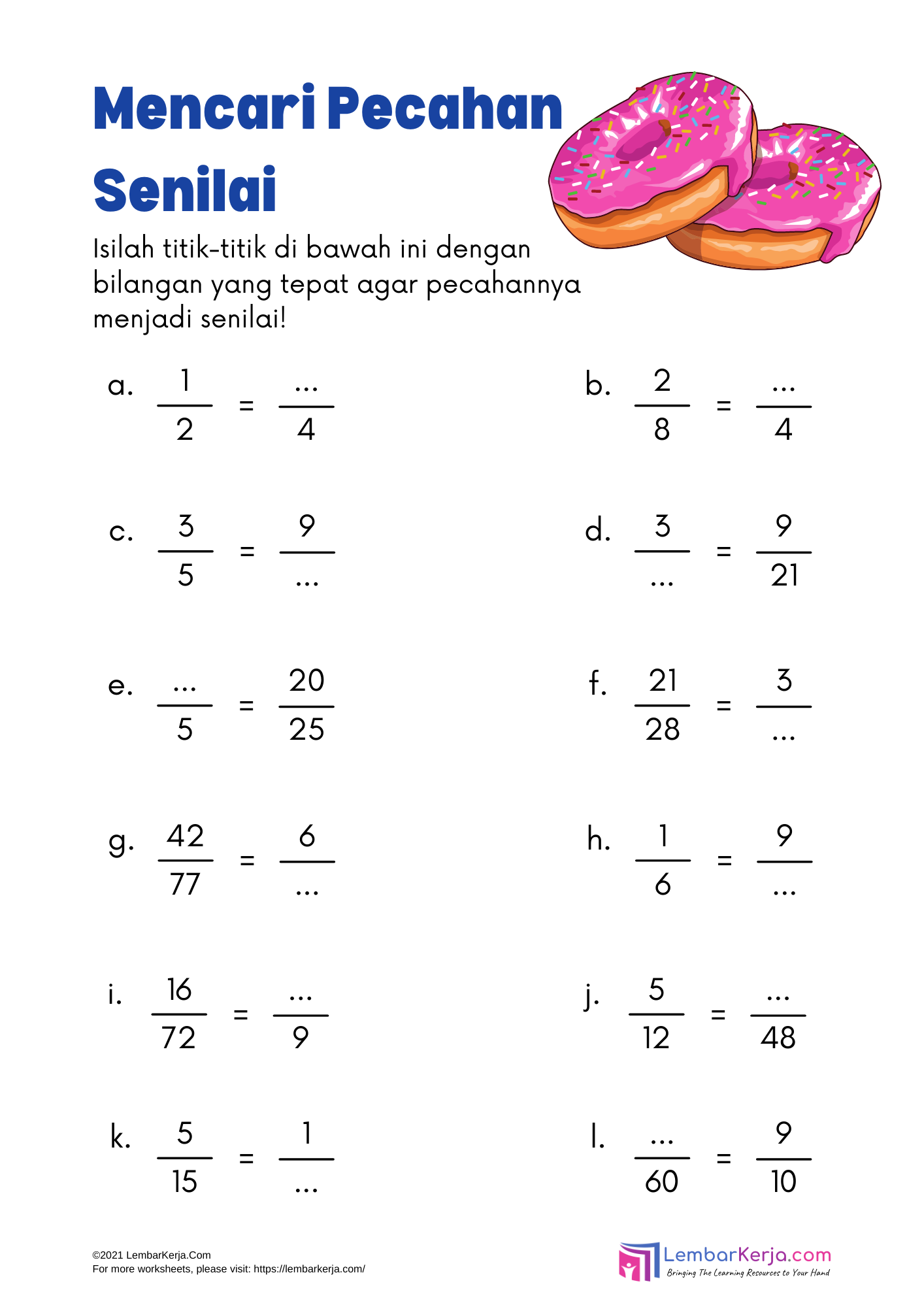 Soal Pecahan Senilai Kelas 3 - inPoint