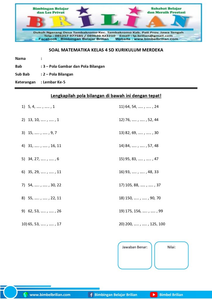 5 Contoh Soal Ulangan Harian Matematika Kelas 4 Materi Statistika yang Wajib Dikuasai Siswa di Tahun 2026