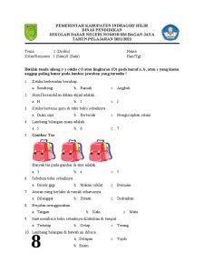 5 Fakta Mengejutkan Soal Ujian Semester 1 Kelas 1 Tema 2 yang Selama Ini Salah