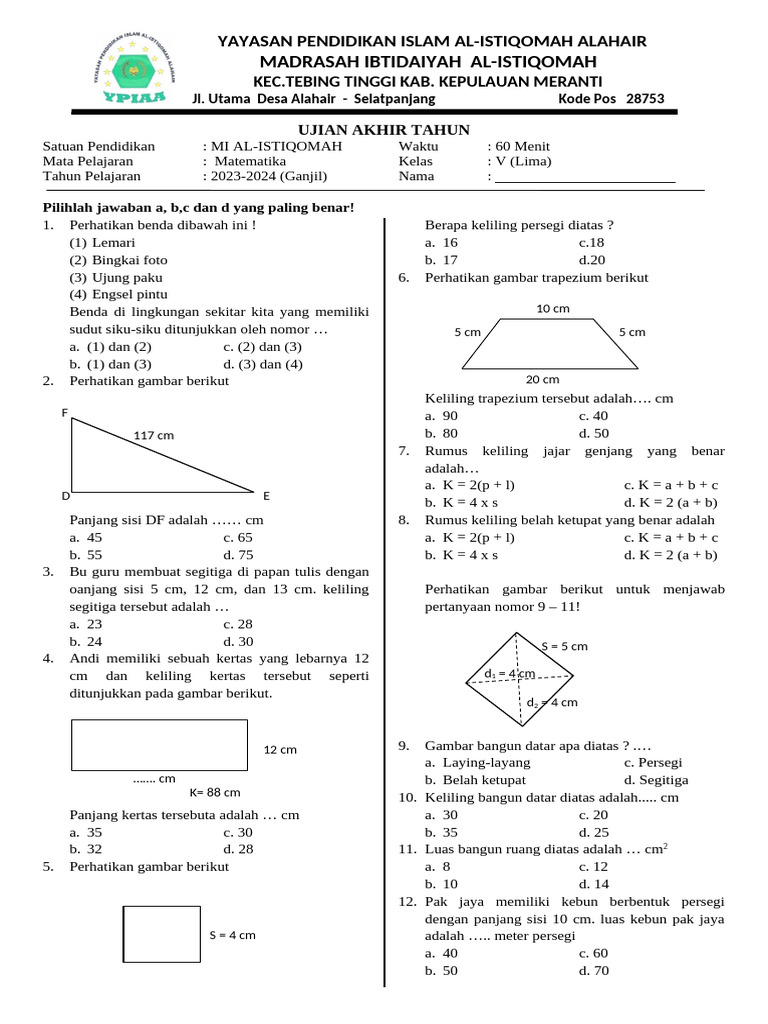 5 Rahasia Soal Kelas 5 Matematika Semester 2 yang Wajib Dikuasai Sebelum Ujian
