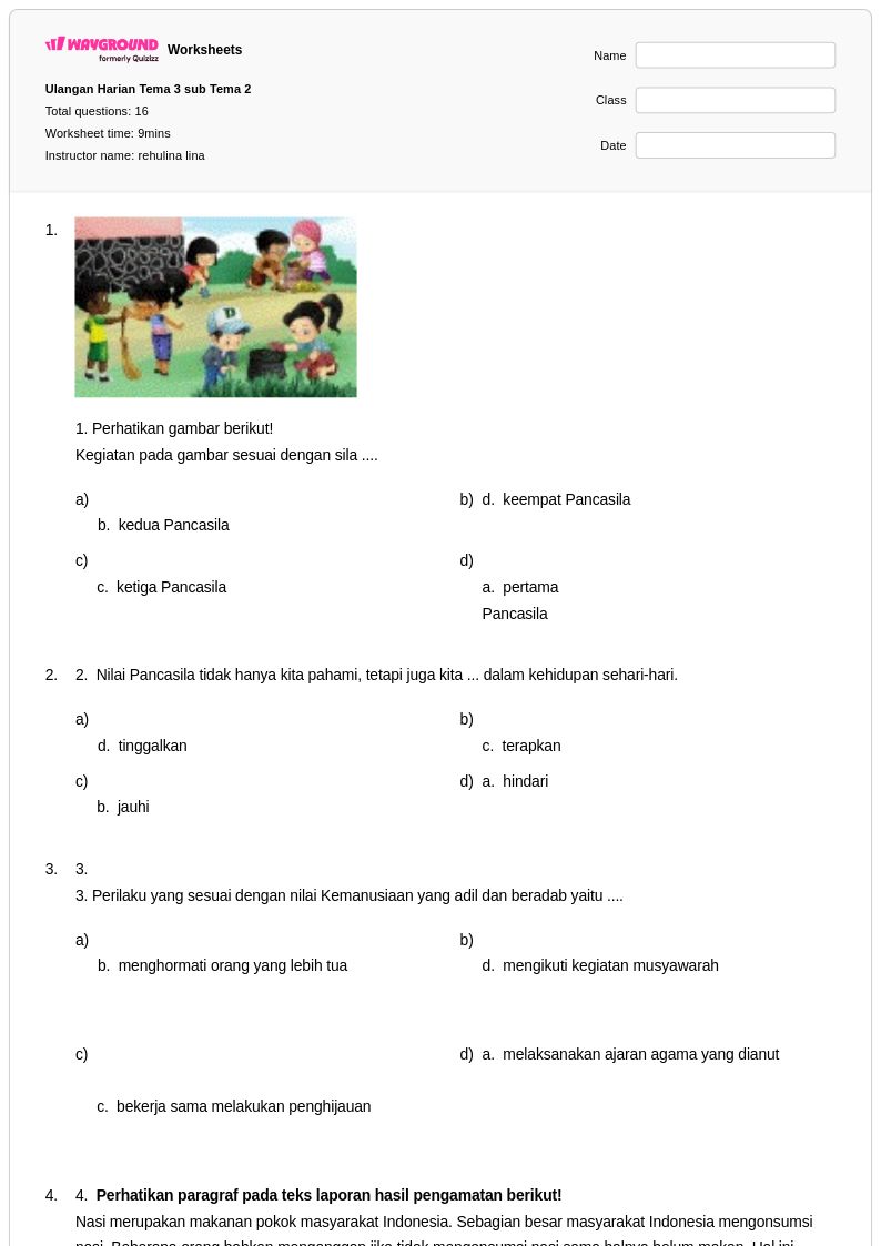7 Latihan Soal Tema 3 Subtema 2 Kelas 4 yang Wajib Dikuasai Agar Nilai Ujianmu Tembus KKM 7 Latihan Soal Tema 3 Subtema 2 Kelas 4 yang Wajib Dikuasai Agar Nilai Ujianmu Tembus KKM