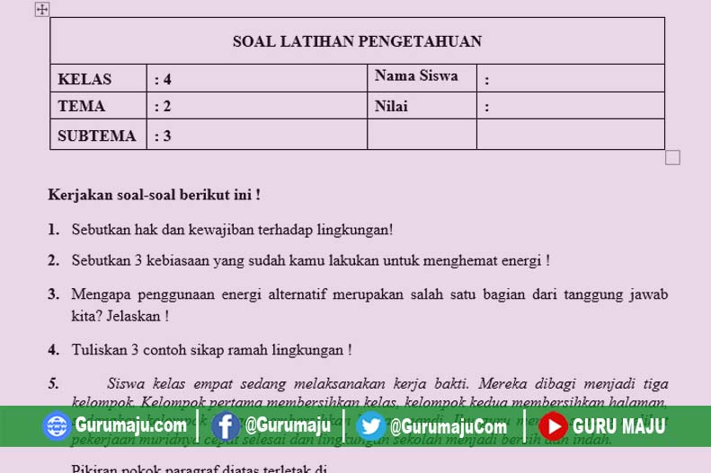 7 Rahasia Latihan Soal Tema 2 Kelas 4 Kurikulum 2013 yang Bikin Nilai Matematika Naik 7 Rahasia Latihan Soal Tema 2 Kelas 4 Kurikulum 2013 yang Bikin Nilai Matematika Naik