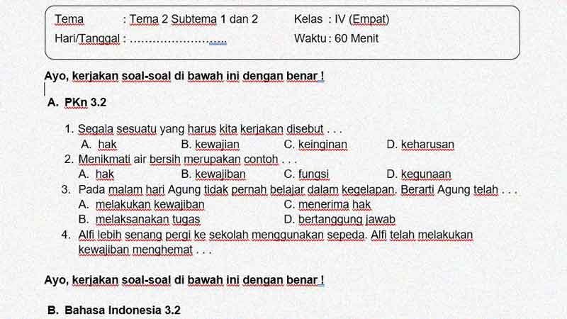 7 Tips Efektif Menguasai Latihan Soal Tema 2 Subtema 1 Kelas 4 Sebelum Ujian 2026