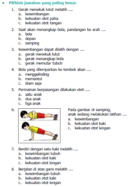 Akhirnya Terkuak Kunci Jawaban Soal PJOK Kelas 2 SD Semester 1