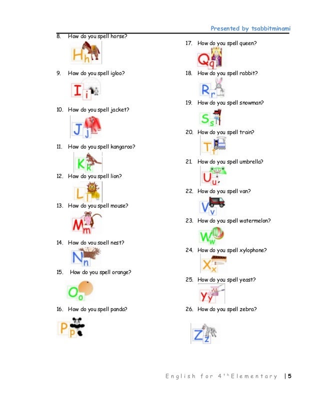 Soal Bahasa Inggris Kelas 4 Soal Bahasa Inggris Kelas 4