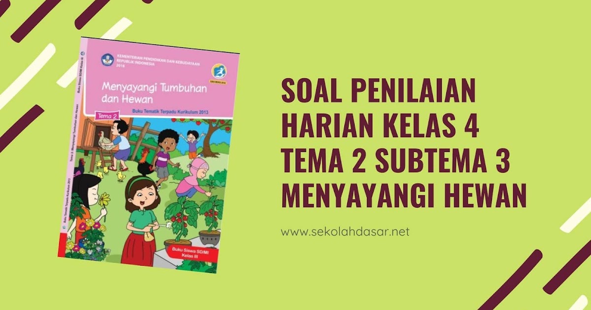 Bank Soal Kelas 2 Tema 1 Subtema 4 - Bahasan Pendidikan