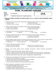 Contoh Soal Ulangan Harian IPA Kelas 4 SD Semester 1 Terbaru 2026, Wajib Tahu Biar Anak Juara Kelas