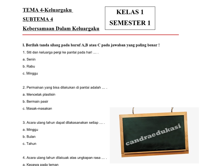 Rahasia Latihan Soal Tema 1 Subtema 4 Kelas 1 yang Bikin Anak Sukses Tahun 2026 Rahasia Latihan Soal Tema 1 Subtema 4 Kelas 1 yang Bikin Anak Sukses Tahun 2026