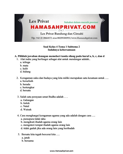 Rahasia Menguasai Latihan soal tema 1 kelas 4 subtema 2 yang Wajib Tahu Sebelum Ujian Rahasia Menguasai Latihan soal tema 1 kelas 4 subtema 2 yang Wajib Tahu Sebelum Ujian