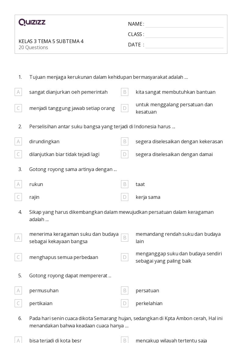 50 lembar kerja Pecahan sebagai Bagian dari Keseluruhan untuk Kelas 3