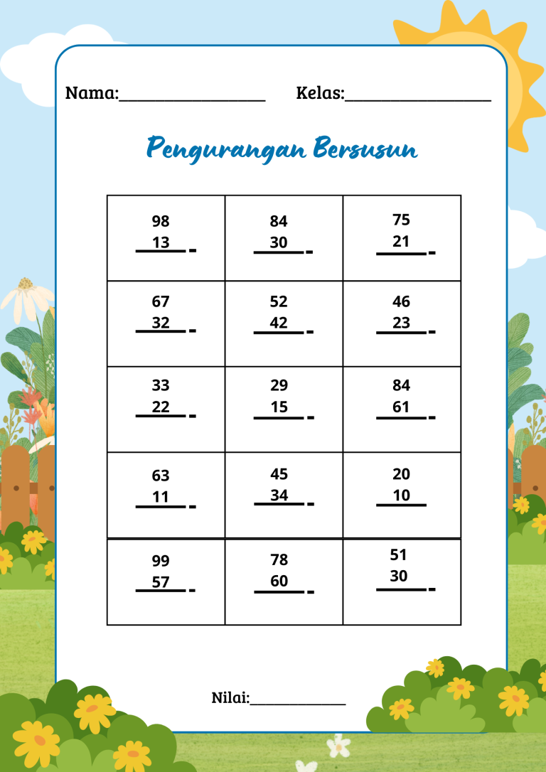 Ternyata Ini 5 Soal Matematika Kelas 1 SD Semester 2 PDF yang Paling Sering Keluar