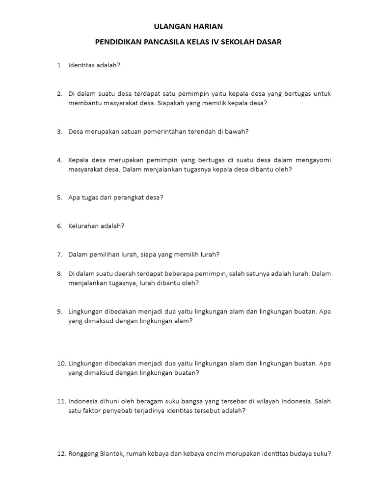 Ternyata Ini Contoh Soal Ulangan Harian Kelas 4 Tema 7 Subtema 1 yang Siap Cetak dan Wajib Dicoba Siswa Ternyata Ini Contoh Soal Ulangan Harian Kelas 4 Tema 7 Subtema 1 yang Siap Cetak dan Wajib Dicoba Siswa