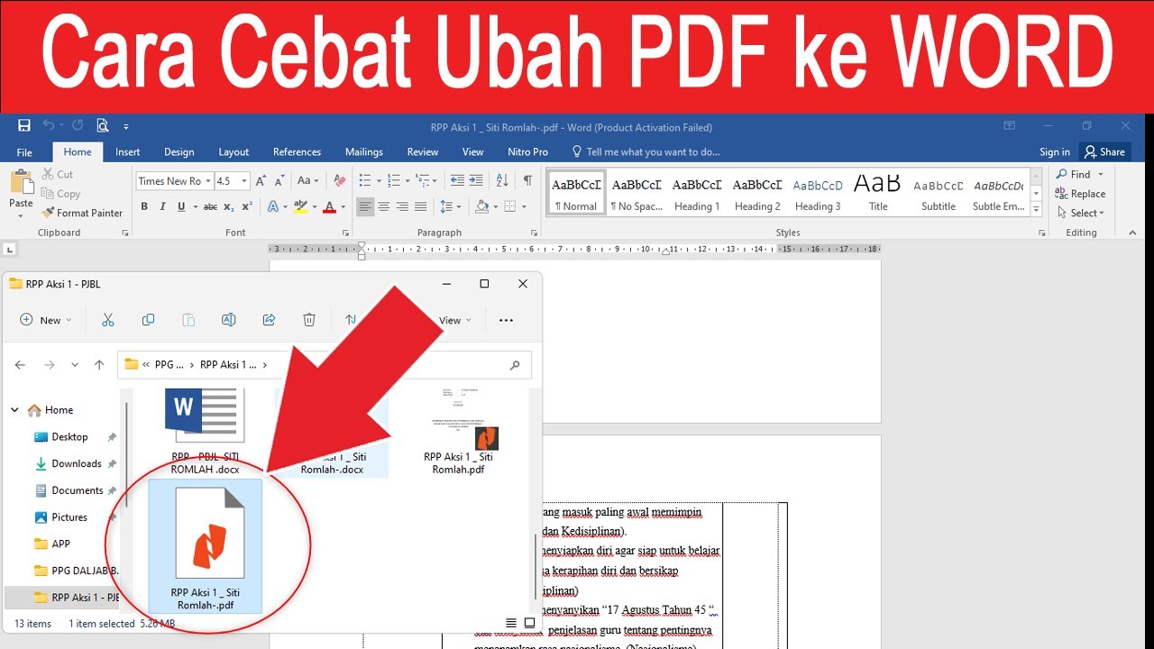Mengubah File PDF ke Word Gratis Panduan Lengkap Tanpa Repot