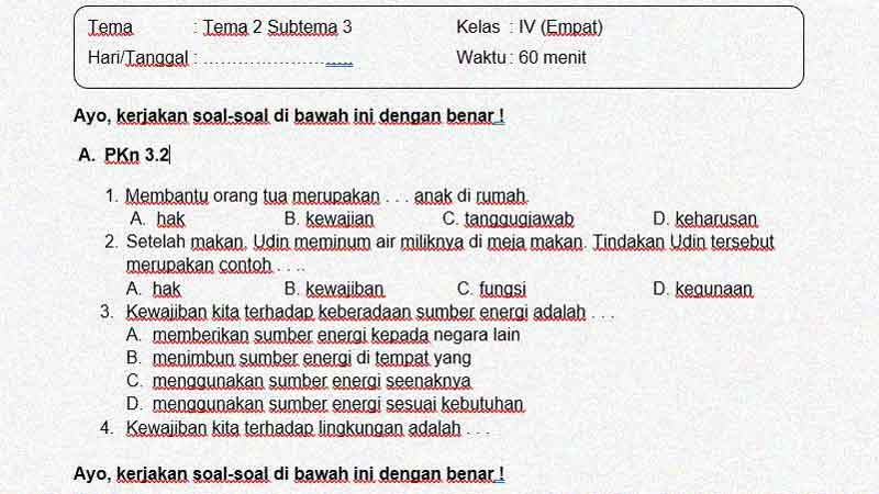 Wajib Tahu 5 Fakta Penting dari Latihan Soal Tema 2 Kelas 4 Semester 1 yang Sering Bikin Siswa Terkecoh