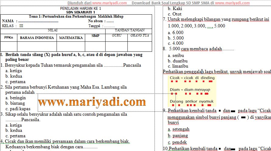 Wajib Tahu Sebelum UAS: 7 Latihan Soal UAS Kelas 3 SD Kurikulum 2013 yang Sering Keluar di 2026