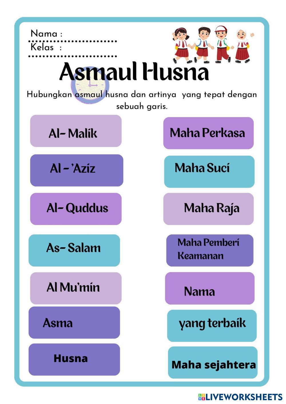 5 Contoh soal asmaul husna kelas 2 sd yang paling sering muncul saat ujian