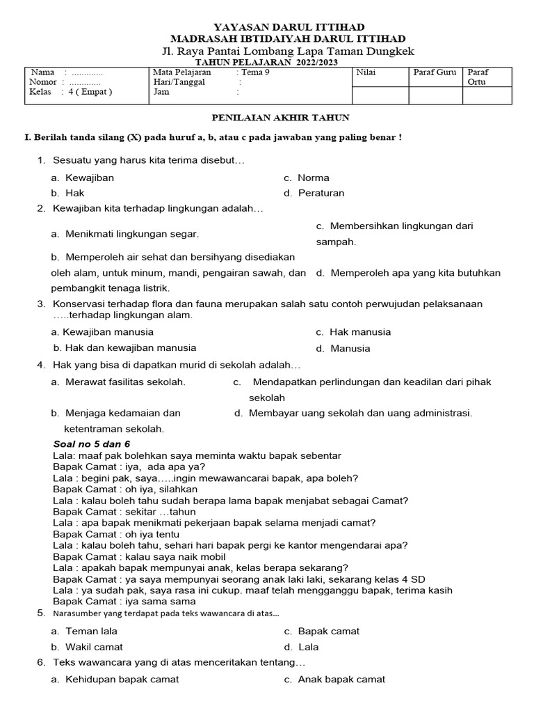 Wajib Tahu Link Download Soal PAT Kelas 4 Tema 9 Terbaru Agar Nilai Maksimal Wajib Tahu Link Download Soal PAT Kelas 4 Tema 9 Terbaru Agar Nilai Maksimal