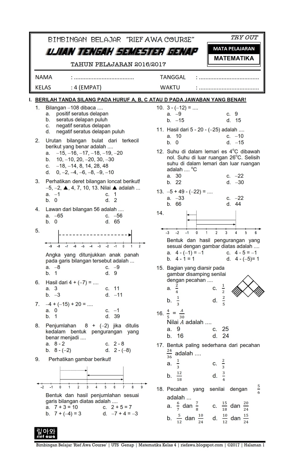 Wajib Tahu! Link Download Soal PAT Matematika Kelas 4 Semester 2 Kurikulum 2013 Terbaru